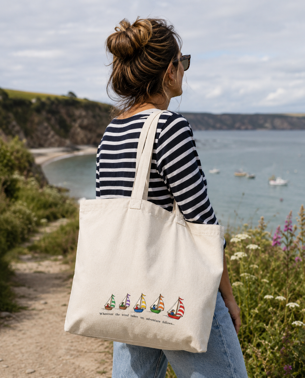 Wherever the Wind Takes Us Organic Tote Bag